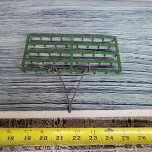 Vintage Unbranded diecast tractor drag 8 inches x 3 inches green implement